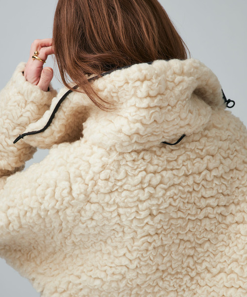 VERMEIL par iena（ヴェルメイユパーイエナ）の「ウールカシミヤボアブルゾン（その他アウター・レディース・アイボリー・FREE）」の16枚目の写真