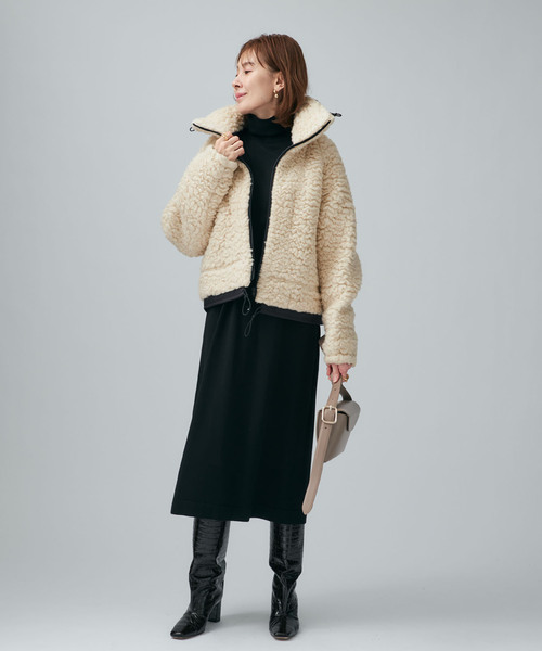 VERMEIL par iena（ヴェルメイユパーイエナ）の「ウールカシミヤボアブルゾン（その他アウター・レディース・アイボリー・FREE）」の17枚目の写真