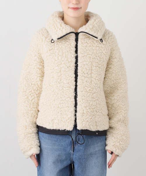 VERMEIL par iena（ヴェルメイユパーイエナ）の「ウールカシミヤボアブルゾン（その他アウター・レディース・アイボリー・FREE）」の19枚目の写真