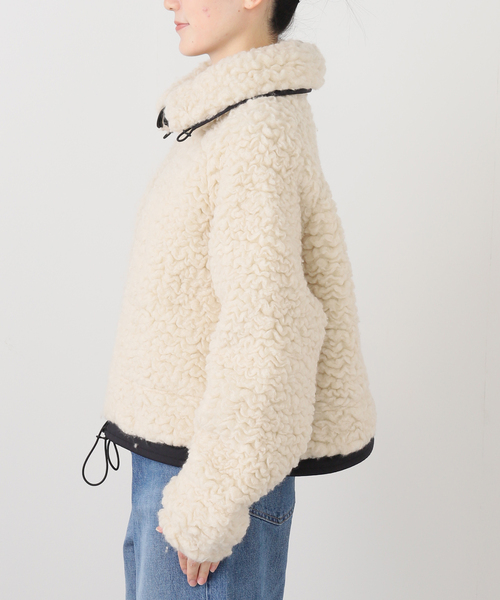 VERMEIL par iena（ヴェルメイユパーイエナ）の「ウールカシミヤボアブルゾン（その他アウター・レディース・アイボリー・FREE）」の2枚目の写真