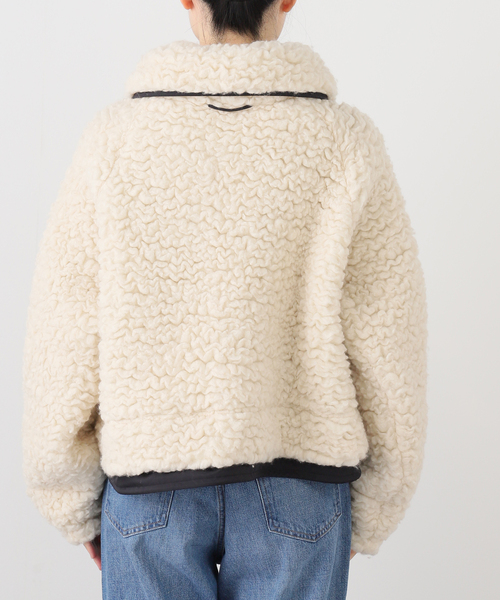 VERMEIL par iena（ヴェルメイユパーイエナ）の「ウールカシミヤボアブルゾン（その他アウター・レディース・アイボリー・FREE）」の3枚目の写真