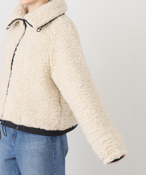 VERMEIL par iena（ヴェルメイユパーイエナ）の「ウールカシミヤボアブルゾン（その他アウター・レディース・アイボリー・FREE）」の4枚目の写真