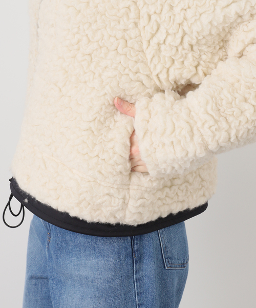 VERMEIL par iena（ヴェルメイユパーイエナ）の「ウールカシミヤボアブルゾン（その他アウター・レディース・アイボリー・FREE）」の5枚目の写真