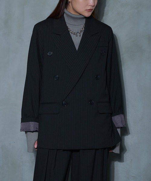 ダブルブレストテーラードジャケット/SETUP対応（テーラードジャケット