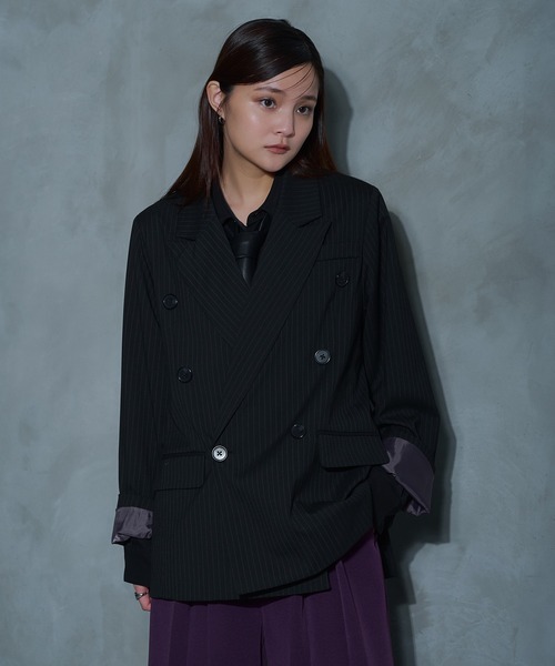 ダブルブレストテーラードジャケット/SETUP対応（テーラードジャケット