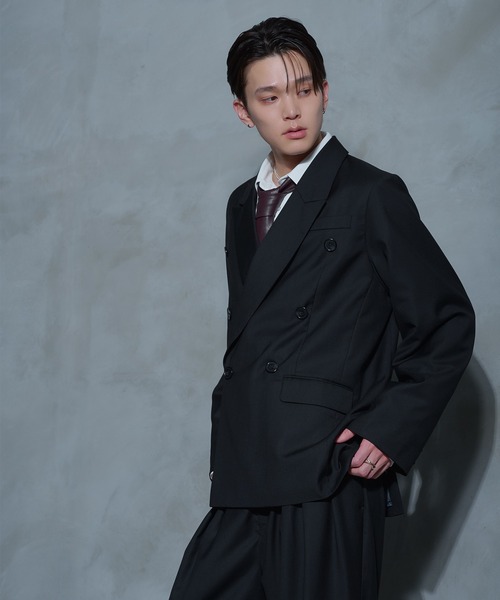 Ellno Loset（エルノロゼット）の「ダブルブレストテーラードジャケット/SETUP対応（テーラードジャケット・メンズ・ブラック/ブラック系その他・LARGE/MEDIUM/SMALL）」の7枚目の写真