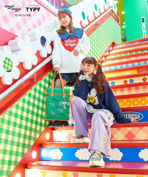 WIGGLE WIGGLE(ウィグルウィグル)の「【wigglewiggle】柄ジャガードニット(ニット/セーター・レディース・オフホワイト/ネイビー・ONE SIZE)」の9枚目の写真
