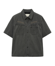 UNGIMMICK（アンジミック）の「WESTERN SHORT SLEEVE SHIRT (CHARCOAL)（シャツ/ブラウス）」