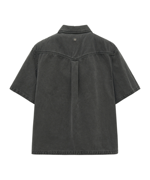 UNGIMMICK(アンジミック)の「WESTERN SHORT SLEEVE SHIRT (CHARCOAL)(シャツ/ブラウス・メンズ・その他・MEDIUM/LARGE)」の2枚目の写真