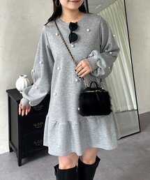 prose verse | ミドル丈裾フリルパールスウェット(スウェット)