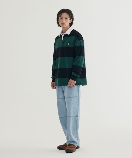 COVERNAT(カバーナット)の「SMALL C LOGO RUGBY SWEATSHIRT(スウェット・メンズ・グリーン/ネイビー・X-LARGE/LARGE/MEDIUM/SMALL/XX-LARGE)」の4枚目の写真