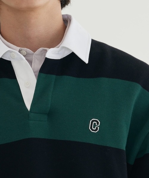 COVERNAT(カバーナット)の「SMALL C LOGO RUGBY SWEATSHIRT(スウェット・メンズ・グリーン/ネイビー・X-LARGE/LARGE/MEDIUM/SMALL/XX-LARGE)」の7枚目の写真
