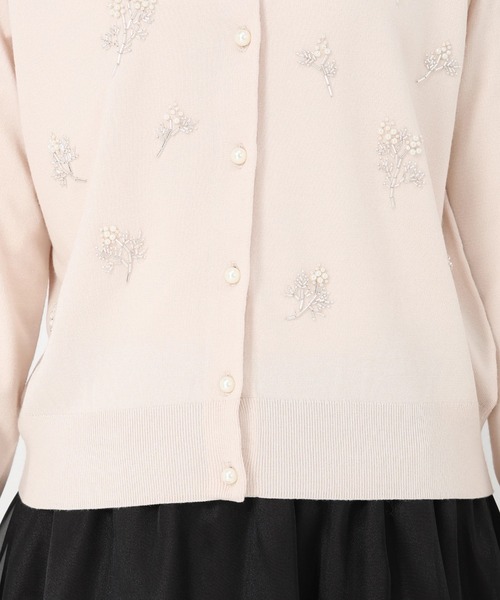 631t*美品 ストロベリーフィールズ ウール混 フラワー パール カーディガン STRAWBERRY-FIELDS（ストロベリーフィールズ）の「コンフォートイネス_
