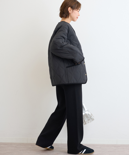 JOURNAL STANDARD relume（ジャーナルスタンダード　レリューム）の「《追加2》コクーンキルティングブルゾン（その他アウター・レディース・ブラック・FREE）」の4枚目の写真