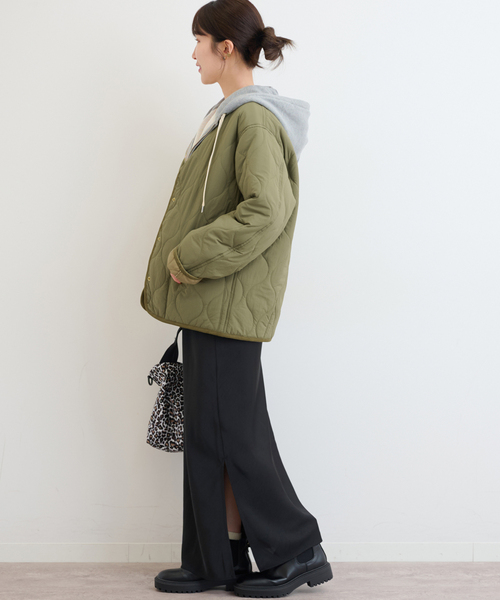 JOURNAL STANDARD relume（ジャーナルスタンダード　レリューム）の「《追加2》コクーンキルティングブルゾン（その他アウター・レディース・ブラック・FREE）」の9枚目の写真