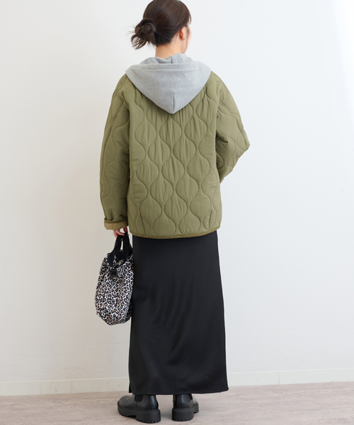 JOURNAL STANDARD relume（ジャーナルスタンダード　レリューム）の「《追加2》コクーンキルティングブルゾン（その他アウター・レディース・ブラック・FREE）」の10枚目の写真