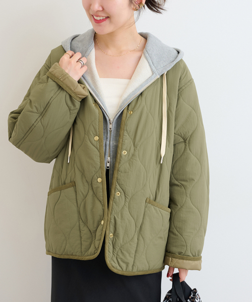 JOURNAL STANDARD relume（ジャーナルスタンダード　レリューム）の「《追加2》コクーンキルティングブルゾン（その他アウター・レディース・ブラック・FREE）」の11枚目の写真