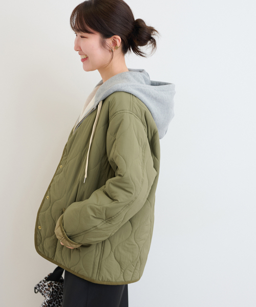 JOURNAL STANDARD relume（ジャーナルスタンダード　レリューム）の「《追加2》コクーンキルティングブルゾン（その他アウター・レディース・ブラック・FREE）」の12枚目の写真