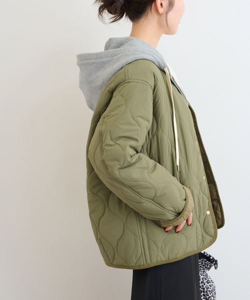 JOURNAL STANDARD relume（ジャーナルスタンダード　レリューム）の「《追加2》コクーンキルティングブルゾン（その他アウター・レディース・ブラック・FREE）」の13枚目の写真