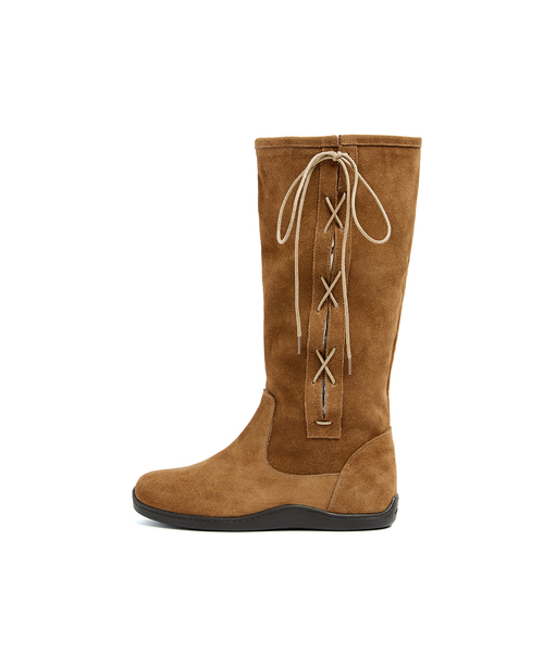 FOGGY MOODY(ポギムディ)の「Bow 0010. Ribbon Shearling Boots - 3colors(ブーツ・レディース・ブラック/キャメル/Beige・23cm/23.5cm/24cm/24.5cm/25cm/22.5cm)」の3枚目の写真