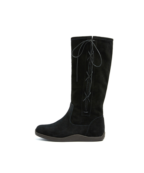 FOGGY MOODY(ポギムディ)の「Bow 0010. Ribbon Shearling Boots - 3colors(ブーツ・レディース・ブラック/キャメル/Beige・23cm/23.5cm/24cm/24.5cm/25cm/22.5cm)」の2枚目の写真
