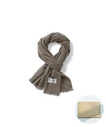 WHITE PROJECT（ホワイトプロジェクト）の「[ギフトボックス]_ミニマルラムウールマフラー_オートミール_男女共用（マフラー）」