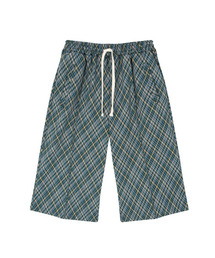 TONSIL（トンスル）の「ヴィンテージチェックバンディングバミューダパンツグリーン（その他パンツ）」