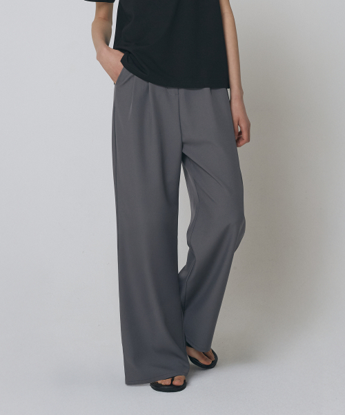 Express Holiday(エクスプレスホリデー)の「テーラードワイドパンツ_チャコール(スラックス・レディース・その他・SMALL/MEDIUM)」の1枚目の写真