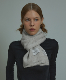 WHITE PROJECT（ホワイトプロジェクト）の「[Gift Box] _ Melange Virgin Wool Knit Muffler _ Gray _ Unisex（マフラー）」