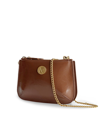Ecrin mini double chain bag - Caramel