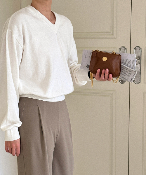 COTEDEMOI(コテドムア)の「Ecrin mini double chain bag - Caramel(メッセンジャーバッグ・レディース・その他・FREE)」の4枚目の写真