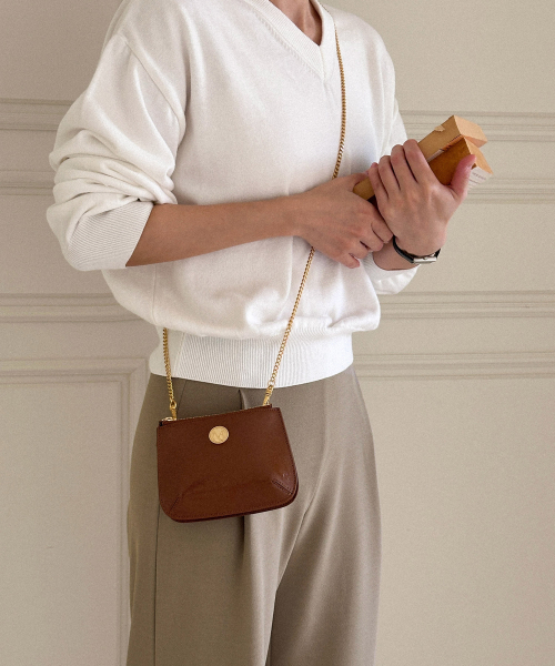 COTEDEMOI(コテドムア)の「Ecrin mini double chain bag - Caramel(メッセンジャーバッグ・レディース・その他・FREE)」の5枚目の写真