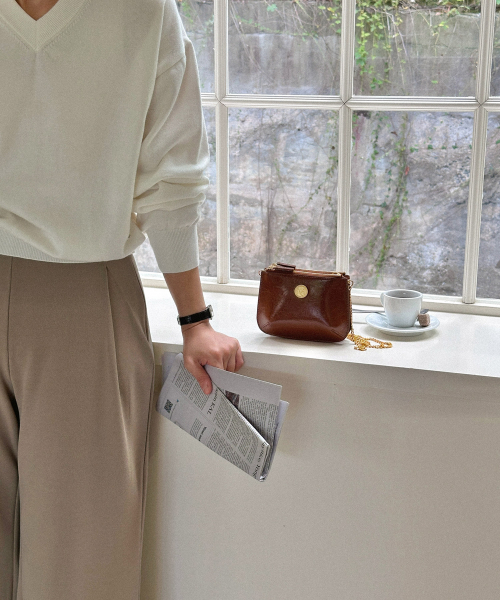 COTEDEMOI(コテドムア)の「Ecrin mini double chain bag - Caramel(メッセンジャーバッグ・レディース・その他・FREE)」の8枚目の写真