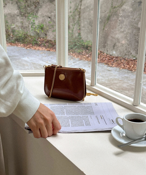 COTEDEMOI(コテドムア)の「Ecrin mini double chain bag - Caramel(メッセンジャーバッグ・レディース・その他・FREE)」の9枚目の写真