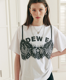 DEWEDEWE（デュイデュイ）の「Bustier Print Top_White（Tシャツ/カットソー）」