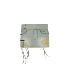 BNFROM（ビーエヌフロム）の「WASHED STUDDED LOW WAIST SKIRT（スカート）」