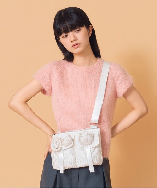 Casselini(キャセリーニ)の「Casselini(キャセリーニ)バラモチーフミニショルダー(ショルダーバッグ・レディース・レッド/ブラック/カーキ/シルバー/ブラック系その他/ホワイト・FREE)」の8枚目の写真