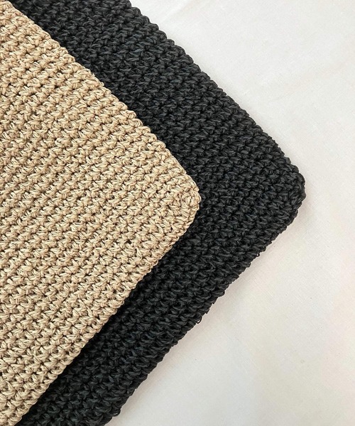 Q（キュー）の「パラコードクロッシェトート（トートバッグ・レディース・ブラック/ベージュ・ONE SIZE）」の10枚目の写真