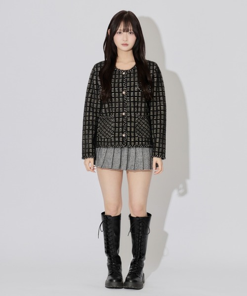 JilLA(ジルア)の「Pearl Knit Cardigan / パールニットカーディガン(ニット/セーター・レディース・ブラック・FREE)」の4枚目の写真