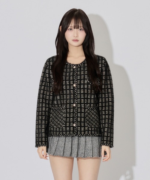 JilLA(ジルア)の「Pearl Knit Cardigan / パールニットカーディガン(ニット/セーター・レディース・ブラック・FREE)」の10枚目の写真