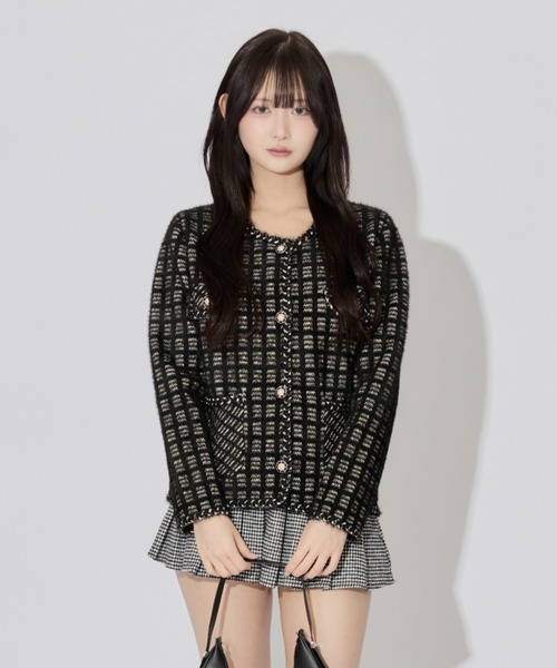 JilLA(ジルア)の「Pearl Knit Cardigan / パールニットカーディガン(ニット/セーター・レディース・ブラック・FREE)」の11枚目の写真