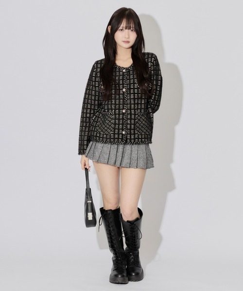 JilLA(ジルア)の「Pearl Knit Cardigan / パールニットカーディガン(ニット/セーター・レディース・ブラック・FREE)」の5枚目の写真