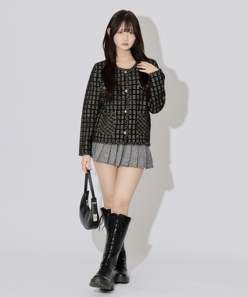 JilLA(ジルア)の「Pearl Knit Cardigan / パールニットカーディガン(ニット/セーター・レディース・ブラック・FREE)」の6枚目の写真