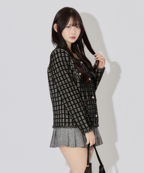 JilLA(ジルア)の「Pearl Knit Cardigan / パールニットカーディガン(ニット/セーター・レディース・ブラック・FREE)」の12枚目の写真