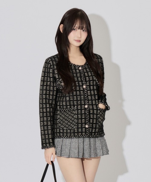 JilLA(ジルア)の「Pearl Knit Cardigan / パールニットカーディガン(ニット/セーター・レディース・ブラック・FREE)」の15枚目の写真
