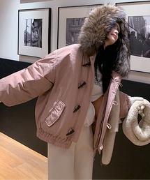 レディースのその他アウター（ピンク/桃色系・フードあり