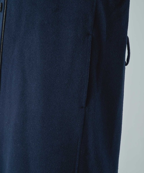 CASHMERE CASHMERE(カシミヤカシミヤ)の「【CASHMERE CASHMERE/カシミヤカシミヤ】CASHMERE/SILK/WOOL STAND OVER COAT/カシミヤシルクウールスタンドカラーオーバーコート/ロングコート(ステンカラーコート・レディース・ダークネイビー/ブラック・40/44)」の7枚目の写真