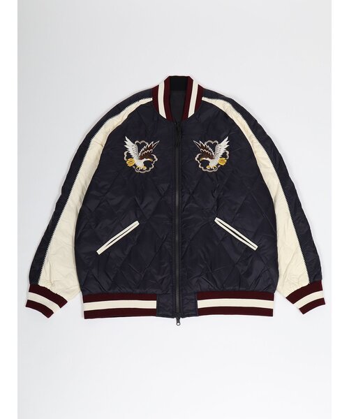 TAION（タイオン）の「【TAION】 TAION-JK04JS-N1 ジャパンスペシャル リバーシブル スカジャン ダウンジャケット（スカジャン・メンズ・ブラック/ネイビー系/ブラック系1・3/2/1/4）」の3枚目の写真