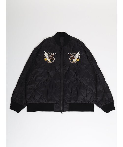 TAION（タイオン）の「【TAION】 TAION-JK04JS-N1 ジャパンスペシャル リバーシブル スカジャン ダウンジャケット（スカジャン・メンズ・ブラック/ネイビー系/ブラック系1・3/2/1/4）」の2枚目の写真