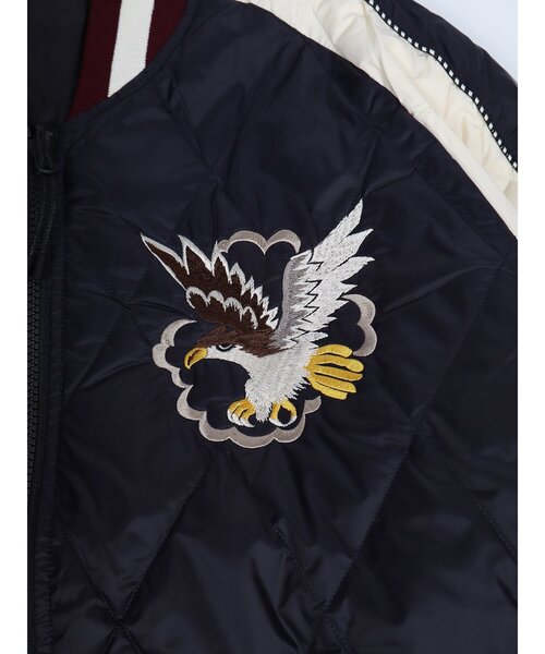 TAION（タイオン）の「【TAION】 TAION-JK04JS-N1 ジャパンスペシャル リバーシブル スカジャン ダウンジャケット（スカジャン・メンズ・ブラック/ネイビー系/ブラック系1・3/2/1/4）」の8枚目の写真